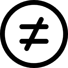 Not Equal Sign Circle Icon from Core Line Set