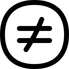 Not Equal Sign Circle Icon from Flex Line Set