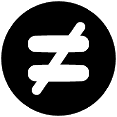 Not Equal Sign Circle Icon from Plump Solid Set