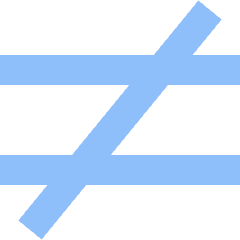 Not Equal Sign Icon from Sharp Flat Set