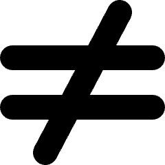 Not Equal Sign Icon from Micro Solid Set