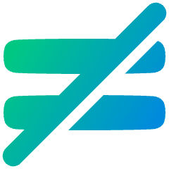 Not Equal Sign Icon from Plump Gradient Set