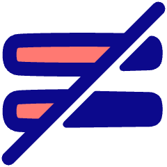 Not Equal Sign Icon from Plump Pop Set