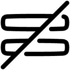 Not Equal Sign Icon from Plump Line Set