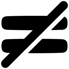 Not Equal Sign Icon from Plump Solid Set