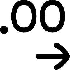 Number Decimal Increase Icon from Flex Line Set