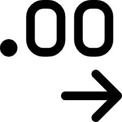 Number Decimal Increase Icon from Core Line Set