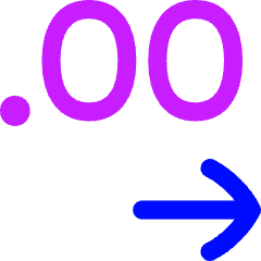 Number Decimal Increase Icon from Flex Neon Set