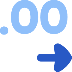 Number Decimal Increase Icon from Flex Flat Set