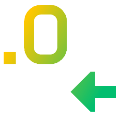 Number Decimal Reduce Icon from Sharp Gradient Set