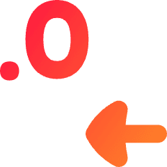 Number Decimal Reduce Icon from Flex Gradient Set