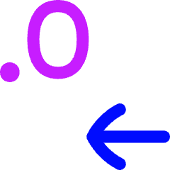 Number Decimal Reduce Icon from Flex Neon Set