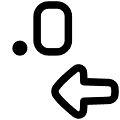 Number Decimal Reduce Icon from Plump Line Set