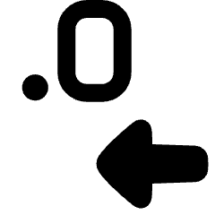 Number Decimal Reduce Icon from Plump Solid Set