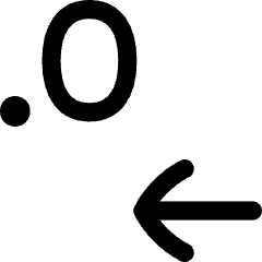 Number Decimal Reduce Icon from Flex Line Set