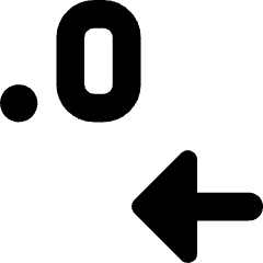 Number Decimal Reduce Icon from Core Solid Set
