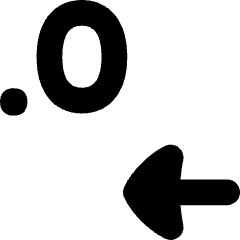 Number Decimal Reduce Icon from Flex Solid Set