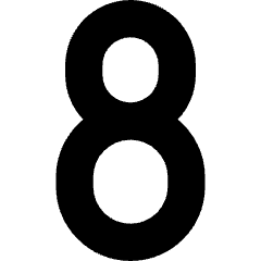 Number Eight Icon from Core Solid Set