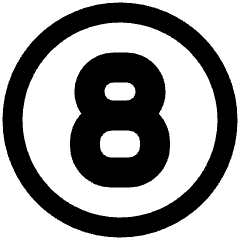 Number Eight Circle Icon from Plump Remix Set