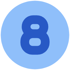 Number Eight Circle Icon from Plump Flat Set