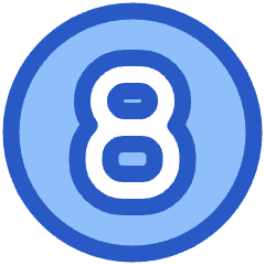 Number Eight Circle Icon from Plump Duo Set