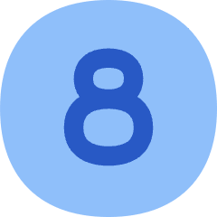 Number Eight Circle Icon from Flex Flat Set