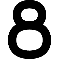 Number Eight Icon from Flex Solid Set