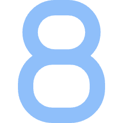 Number Eight Icon from Sharp Flat Set