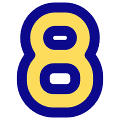 Number Eight Icon from Plump Pop Set