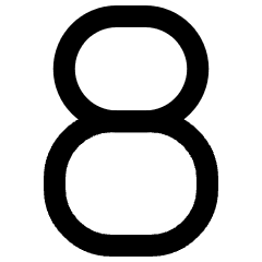 Number Eight Icon from Sharp Line Set