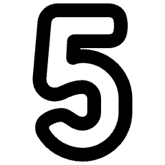 Number Five Icon from Plump Remix Set
