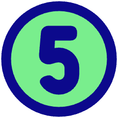Number Five Circle Icon from Plump Pop Set