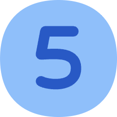 Number Five Circle Icon from Flex Flat Set