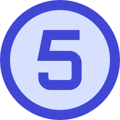 Number Five Circle Icon from Sharp Duo Set