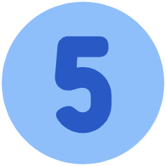 Number Five Circle Icon from Plump Flat Set