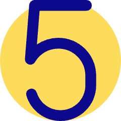 Number Five Icon from Core Pop Set