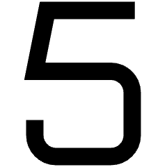 Number Five Icon from Sharp Remix Set