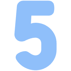 Number Five Icon from Plump Flat Set