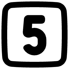 Number Five Square Icon from Plump Remix Set