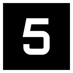 Number Five Square Icon from Sharp Solid Set