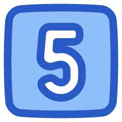 Number Five Square Icon from Plump Duo Set