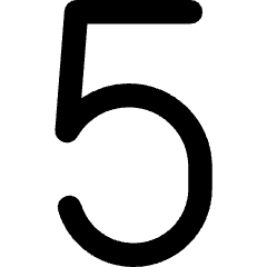 Number Five Icon from Core Remix Set