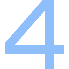 Number Four Icon from Sharp Flat Set