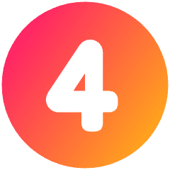 Number Four Circle Icon from Plump Gradient Set