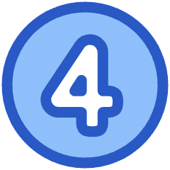 Number Four Circle Icon from Plump Duo Set