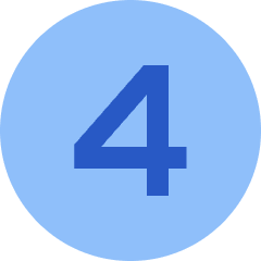 Number Four Circle Icon from Sharp Flat Set