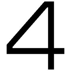 Number Four Icon from Sharp Line Set