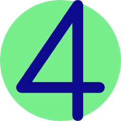 Number Four Icon from Core Pop Set