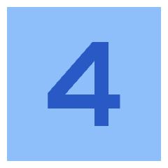 Number Four Square Icon from Sharp Flat Set