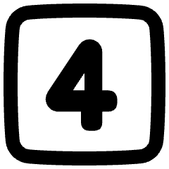 Number Four Square Icon from Plump Remix Set